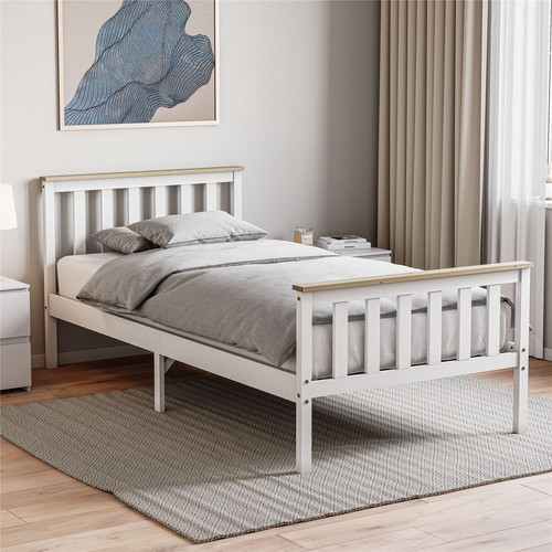 Wood bed milan single - milan, double