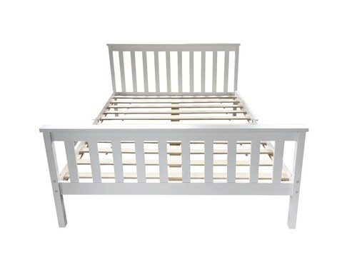 3ft 4ft wooden bed frame - wooden, white