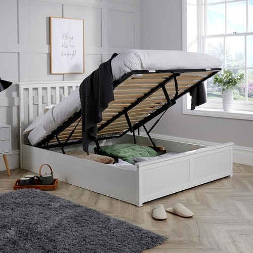 End lift storage bed ottoman - end,