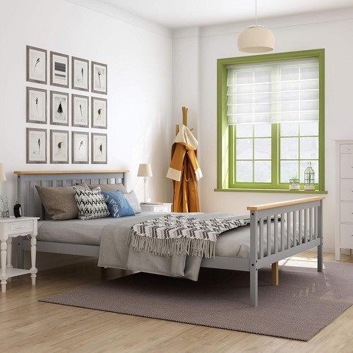 Pine wooden 4ft6 - wooden, bed