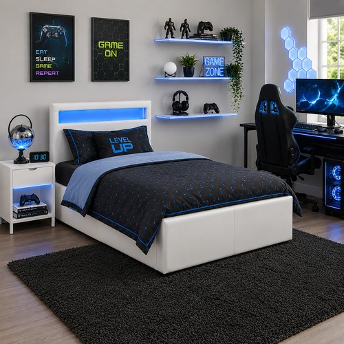 Led gaming ottoman - led,