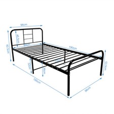 UK Single Bed Solid 3FT Metal