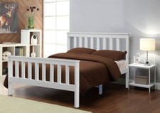 White 3ft 4ft Wooden Bed Frame
