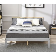 Panana White Grey Double Bed