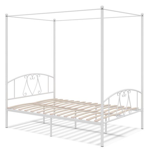 Double canopy bed frame - bed,