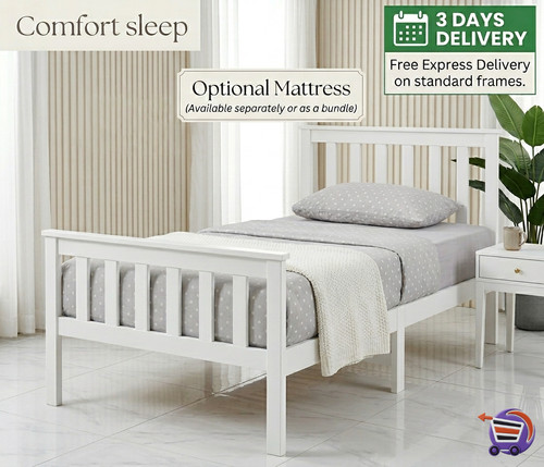 Single bed pine frame 3ft - bed,